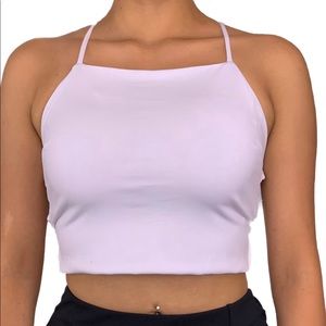 White Crisscrossed Top